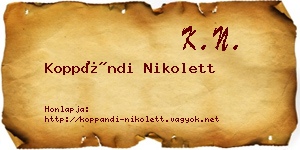 Koppándi Nikolett névjegykártya